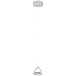 Pendellampe Moon Grau Stahl 12 cm - Farbe: chrom - Lichtfarbe: Warmweiss - Pendellampe