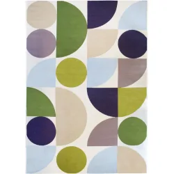 Outdoor-Teppich Offline Grün/Lila/Blau Polyethylen 160 cm 230 cm - Farbe: farbig - Material: Polypropylen - Outdoor-Teppich