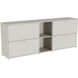 Sideboard Chloé Grau Metall 200 cm 80 cm - Farbe: seidengrau - Möbel Konfigurator: Traummöbel individuell zusammenstellen - Sideboard