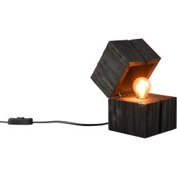 Tischlampe Usaer Schwarz Holz 12 cm 16 cm - Tischlampe
