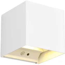 Wandlampe Nelat Weiss Metall 10 cm 10.5 cm - Farbe: weiss matt - LED - Wandlampe- LED Energiesparlampe