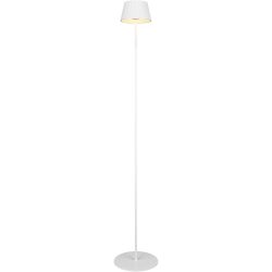 Stehlampe Zeraus Weiss Metall 123 cm - Farbe: weiss matt - LED - Stehlampe- LED Energiesparlampe
