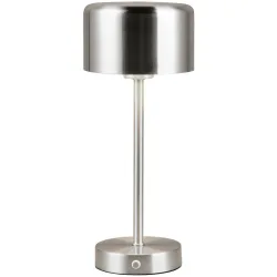 Tischlampe Feliks Silber Metall 30 cm - Farbe: Nickel matt - LED - Tischlampe- LED Energiesparlampe