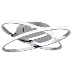 Deckenlampe Enal Grau Metall 58 cm 9 cm - Farbe: chrom - LED - Deckenlampe- LED Energiesparlampe