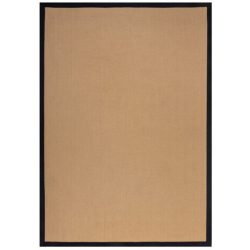 Teppich Kiria Beige/Schwarz Jute/Polyester 290 cm 200 cm - Farbe: natur, schwarz - Material: Stoff - Teppich