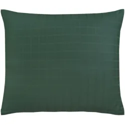 Flair Kissenbezug Damast Grün Baumwolle 65 cm 65 cm - Farbe: dunkelgrün