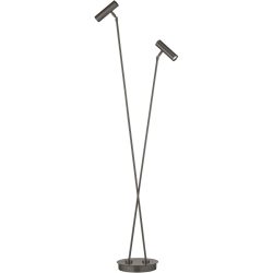 Stehlampe Tom Pro Bronze Metall 137 cm - LED - Lichtfarbe: Extra warmweiss - Helles Neutralweiss - Stehlampe- LED Energiesparlampe