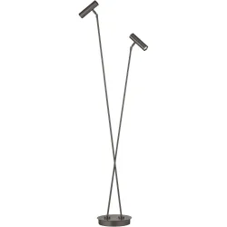 Stehlampe Tom Pro Bronze Metall 137 cm - LED - Lichtfarbe: Extra warmweiss - Helles Neutralweiss - Stehlampe- LED Energiesparlampe