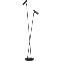 Stehlampe Tom Pro Schwarz Metall 137 cm - LED - Lichtfarbe: Extra warmweiss - Helles Neutralweiss - Stehlampe- LED Energiesparlampe