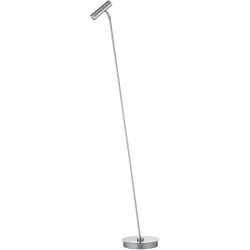 Stehlampe Tom Pro Silber Metall 137 cm - LED - Lichtfarbe: Extra warmweiss - Helles Neutralweiss - Stehlampe- LED Energiesparlampe