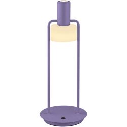 Tischlampe Banji Lila/Weiss Metall/Glas 14.5 cm 37 cm - Farbe: Violett/Weiss - LED - Lichtfarbe: Extra warmweiss - Tischlampe- LED Energiesparlampe