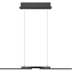 Pendellampe More Grau Metall 87 cm 200 cm - Farbe: anthrazit matt eloxiert - LED - Lichtfarbe: Extra warmweiss - Helles Neutralweiss - Pendellampe-