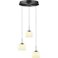 Pendellampe Abby Grau Metall 43 cm 180 cm Höhenverstellbar (manuell) - Farbe: anthrazit matt eloxiert - LED - Lichtfarbe: Extra warmweiss -