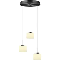 Pendellampe Abby Grau Metall 43 cm 180 cm Höhenverstellbar (manuell) - Farbe: anthrazit matt eloxiert - LED - Lichtfarbe: Extra warmweiss -