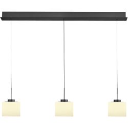 Pendellampe Abby Grau Metall 110 cm 180 cm - Farbe: anthrazit matt eloxiert - LED - Lichtfarbe: Extra warmweiss - Pendellampe- LED Energiesparlampe