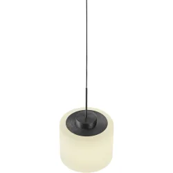 Pendellampe Abby Grau Metall 68 cm 180 cm - Farbe: anthrazit matt eloxiert - LED - Lichtfarbe: Extra warmweiss - Pendellampe- LED Energiesparlampe