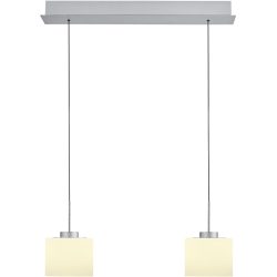 Pendellampe Abby Silber Metall 68 cm 180 cm - Farbe: Aluminium eloxiert - LED - Lichtfarbe: Extra warmweiss - Pendellampe- LED Energiesparlampe