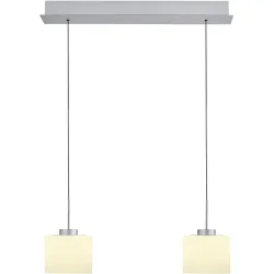 Pendellampe Abby Silber Metall 68 cm 180 cm - Farbe: Aluminium eloxiert - LED - Lichtfarbe: Extra warmweiss - Pendellampe- LED Energiesparlampe