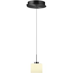 Pendellampe Abby Grau Metall 15 cm 180 cm - Farbe: anthrazit matt eloxiert - LED - Lichtfarbe: Extra warmweiss - Pendellampe- LED Energiesparlampe