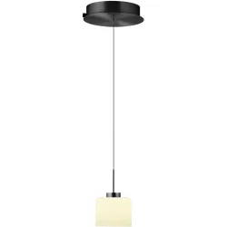 Pendellampe Abby Grau Metall 15 cm 180 cm - Farbe: anthrazit matt eloxiert - LED - Lichtfarbe: Extra warmweiss - Pendellampe- LED Energiesparlampe