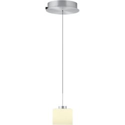 Pendellampe Abby Silber Metall 15 cm 180 cm - Farbe: Aluminium eloxiert - LED - Lichtfarbe: Extra warmweiss - Pendellampe- LED Energiesparlampe