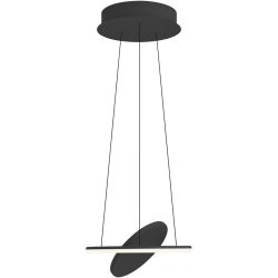 Pendellampe Haley Schwarz Metall 35 cm 180 cm - LED - Lichtfarbe: Extra warmweiss - Kaltes Tagesweiss - Pendellampe- LED Energiesparlampe