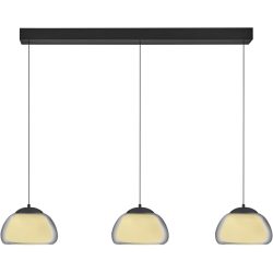 Pendellampe Luxxo Schwarz/Transparent Metall - LED - Lichtfarbe: Extra warmweiss - Pendellampe- LED Energiesparlampe