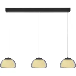 Pendellampe Luxxo Schwarz/Transparent Metall - LED - Lichtfarbe: Extra warmweiss - Pendellampe- LED Energiesparlampe