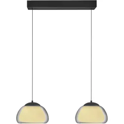 Pendellampe Luxxo Schwarz Metall 88 cm 180 cm - LED - Lichtfarbe: Extra warmweiss - Pendellampe- LED Energiesparlampe