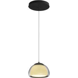 Pendellampe Luxxo Schwarz Metall 25 cm 180 cm - LED - Lichtfarbe: Extra warmweiss - Pendellampe- LED Energiesparlampe