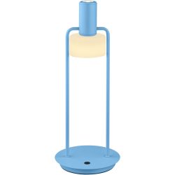 Tischlampe Banji Blau/Weiss Metall/Glas 14.5 cm 37 cm - Farbe: Pastellblau/Weiss - LED - Lichtfarbe: Extra warmweiss - Tischlampe- LED