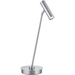 Tischlampe Tom Pro Silber Metall 47.5 cm - LED - Lichtfarbe: Extra warmweiss - Helles Neutralweiss - Tischlampe- LED Energiesparlampe