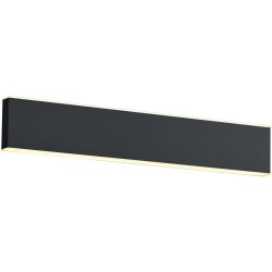 Wandlampe Delta-B Schwarz Metall 30 cm 4 cm - LED - Lichtfarbe: Extra warmweiss - Wandlampe- LED Energiesparlampe