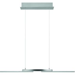 Pendellampe More Grau Metall 87 cm 200 cm - Farbe: Nickel matt - LED - Lichtfarbe: Extra warmweiss - Helles Neutralweiss - Pendellampe- LED