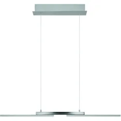 Pendellampe More Grau Metall 87 cm 200 cm - Farbe: Nickel matt - LED - Lichtfarbe: Extra warmweiss - Helles Neutralweiss - Pendellampe- LED