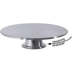 Tortenplatte Contacto Bander Silber Edelstahl 32 cm 7.5 cm - Tortenplatte