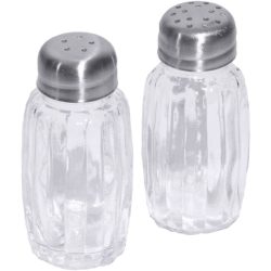 Salz- und Pfefferstreuer-Set Contacto Bander Silber Glas 4 cm 8 cm 4 cm - Salz- und Pfefferstreuer-Set