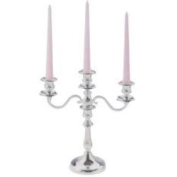 Kerzenständer Contacto Bander Silber Metall 32.5 cm - Kerzenständer