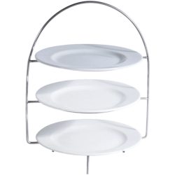 Etagère Contacto Bander Weiss Edelstahl 39 cm - Etagère