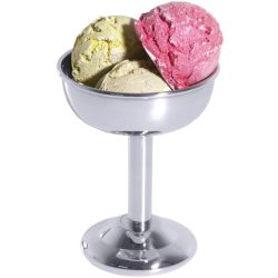 Eisbecher Contacto Bander Silber Edelstahl 8 cm 11 cm - Eisbecher