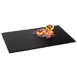 APS GN 2/4 Naturschieferplatte MORRA; GN 1/1, 53x32.5x1 cm (LxBxH); schwarz; rechteckig