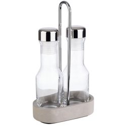 APS Element Transparent Glas/Edelstahl 8 cm 25 cm - Öl- und Essigspender