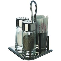 Piazza Transparent Edelstahl 9.8 cm 14.7 cm - Menage
