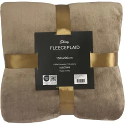 Flair, Flair - Fleece Decke, 150x200cm, Braun