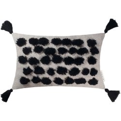 Tom Tailor - T-Tufted Blobs Kissenbezug, 30 x 50 cm, Weiss / Anthrazit