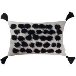 Tom Tailor, Tom Tailor - T-Tufted Blobs Kissenbezug, 30 x 50 cm, Weiss / Anthrazit