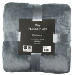 Flair, Flair - Fleece Decke, 150x200cm, Silber