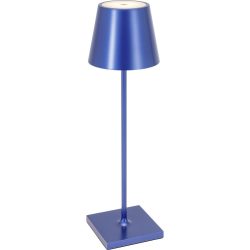 Tischlampe Aline Blau Aluminium 11 cm 38 cm - LED - Lichtfarbe: Extra warmweiss - Tischlampe- LED Energiesparlampe