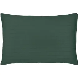 Flair Kissenbezug Damast Grün Baumwolle 50 cm 70 cm - Farbe: dunkelgrün - Kissenbezug