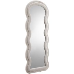 Spiegel Foliano Beige Glas/Polyester 70 cm 170 cm - Material: Spiegelglas/Kunstfell (100% Polyester) - Spiegel